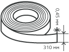 Лента нержавеющая 0,45х310 мм.  12Х18Н10Т нагартованная, мягкая